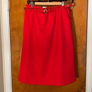 VTG West Park red skirt size 22W NWOT 80s style w/belt workwear plus size